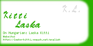 kitti laska business card